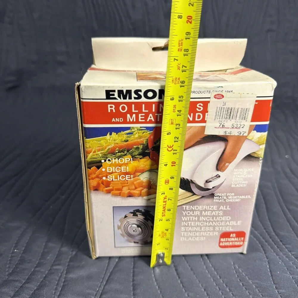 Vintage Emson Rolling Slicer Meat Tenderizer 5 Blade Kitchen Cutter As Seen TV